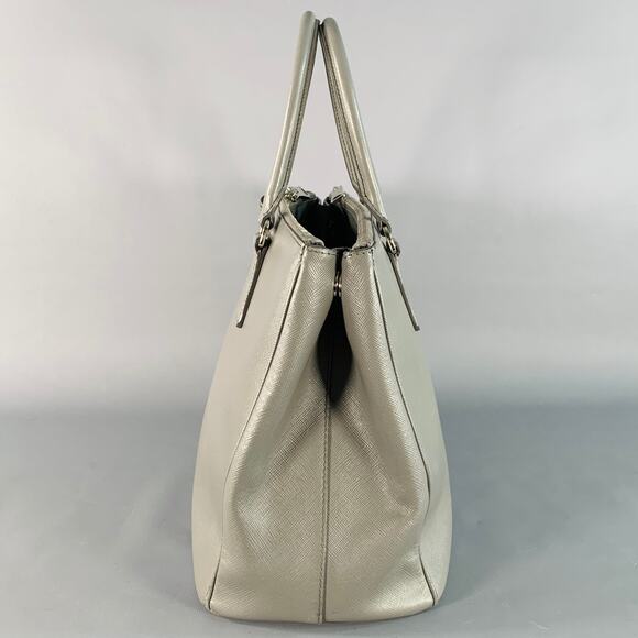 PRADA Galleria Grey Saffiano Leather Top Handles Handbag - Picture 5 of 14